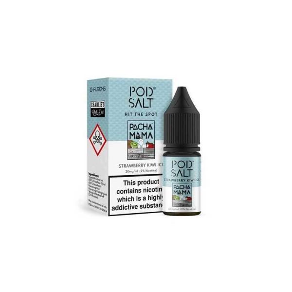 Pod Salt Strawberry Kiwi Ice by Pacha Mama Nic Salt 10ml (4337667145822)