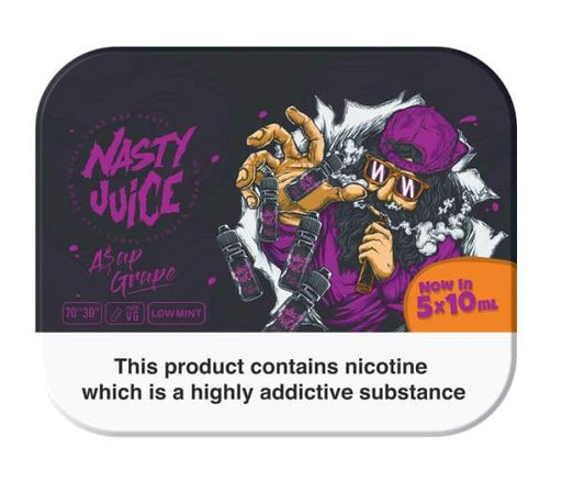 Nasty Juice A$Ap Grape 5 X 10Ml Pack 3Mg E-Liquid (10926236871)