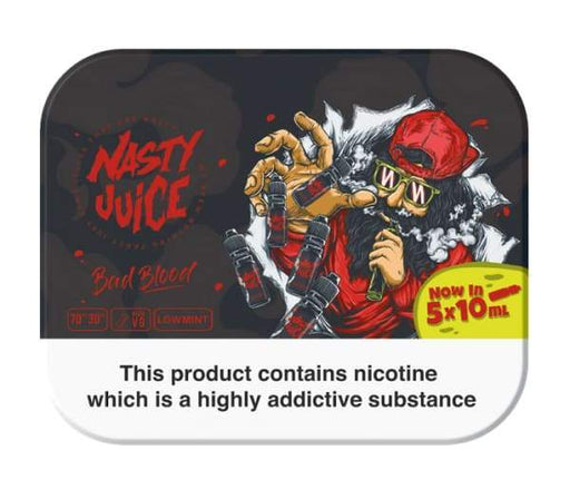 Nasty Juice Bad Blood 5 X 10Ml Pack 3Mg E-Liquid (10926436935)