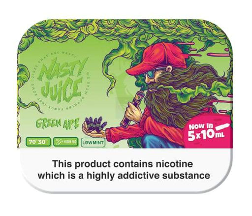 Nasty Juice Green Ape 5 X 10Ml Pack E-Liquid (10928569991)